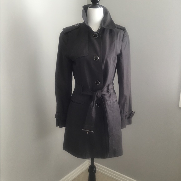 Banana Republic Classic trench coat, dark grey, size S. - Picture 1 of 11